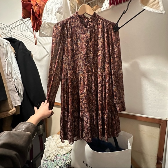 SEZANE Solene Dress Abstract Floral 34/XS - Picture 3 of 6